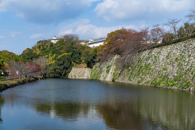 Château de Himeji avec un ciel bleu