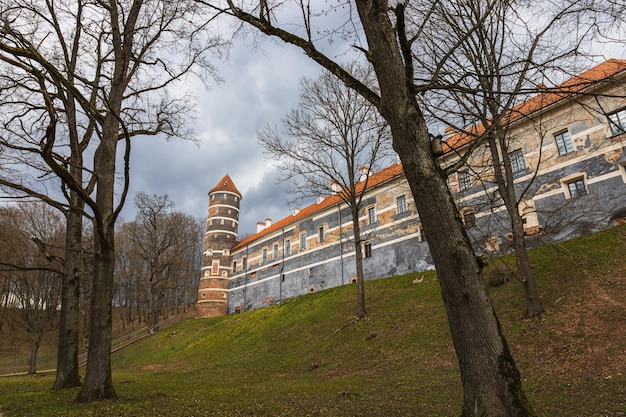 Château médiéval en brique et tour de Panemune Lituanie