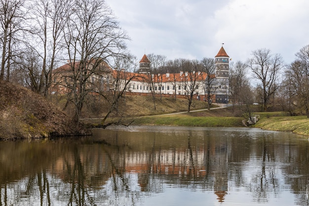 Château médiéval en brique et tour de Panemune Lituanie