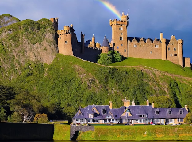 Château médiéval de la vieille ville de carcassonne ecosse uk