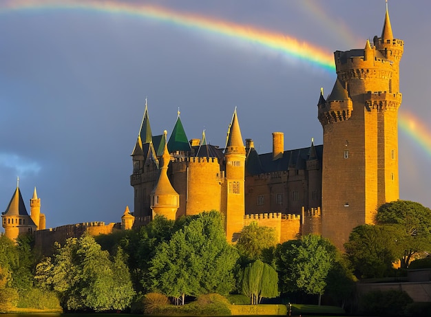 Château médiéval de la vieille ville de carcassonne ecosse uk