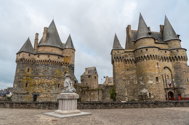 Château médiéval de Vitré. Département d'Ille-et-Vilaine, région Bretagne, France