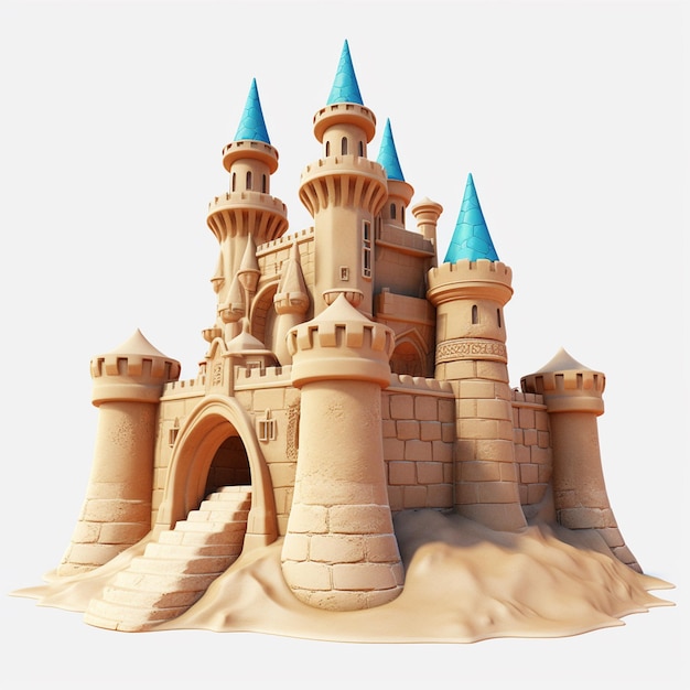 Château de sable dans la mer