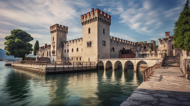 Photo le château de scaliger à sirmione