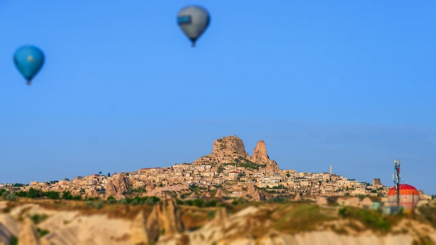 Château d'Uchisar dans la région de la Cappadoce en Turquie