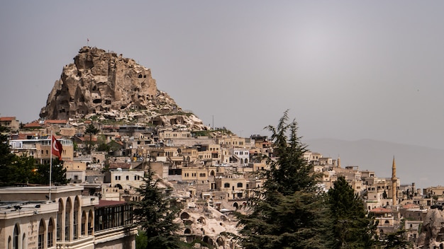 Château d'Uchisar à Göreme, Cappadoce, Turquie.