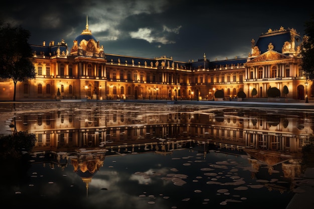 Le château de Versailles au clair de lune