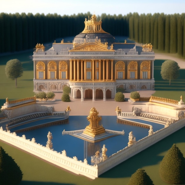 Château de Versailles en rendu 3D