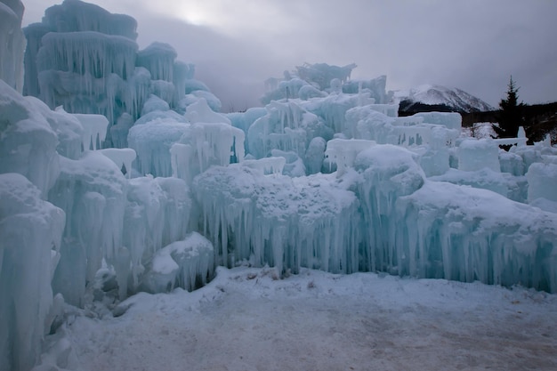 Châteaux de glace de Silverthorne, Colorado.