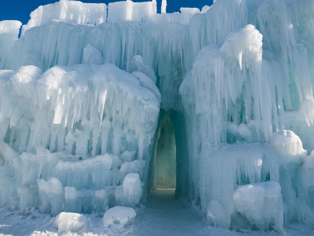 Châteaux de glace de Silverthorne, Colorado.