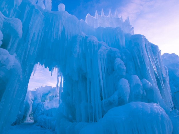 Châteaux de glace de Silverthorne, Colorado.