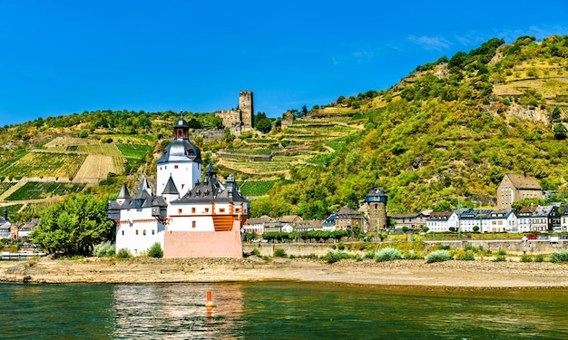 Châteaux Pfalzgrafenstein et Gutenfels dans la vallée du Rhin Allemagne