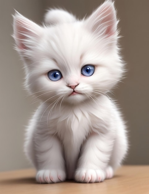 Chaton blanc