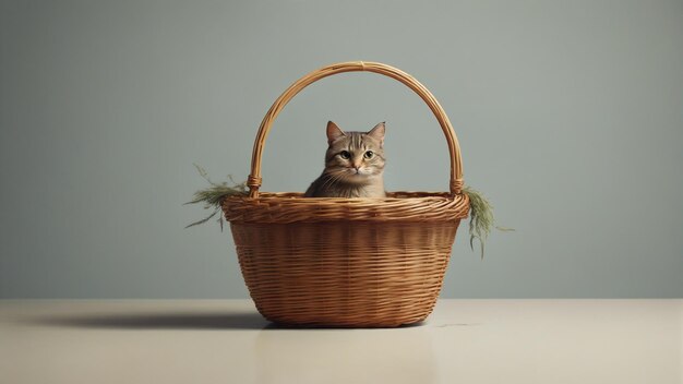 Photo chaton dans le panier