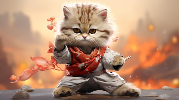 Le chaton de Kung Fu