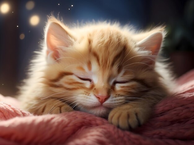 Le chaton qui dort