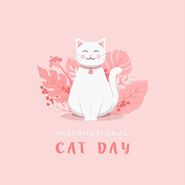 Les chats Kawaii adorent le jour de printemps