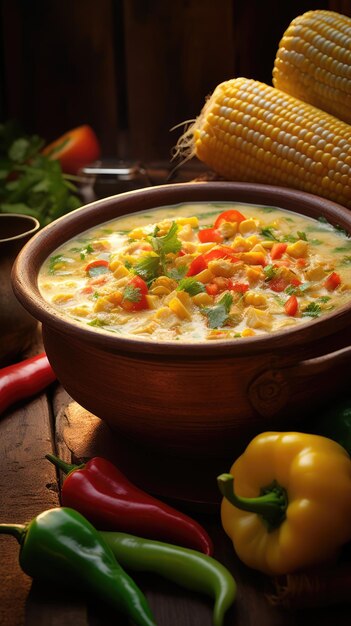 La chaudrée de maïs est une soupe de chaudrée préparée avec du maïs comme ingrédient principal