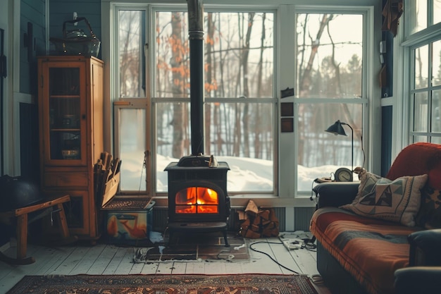 chauffage à la maison concept instantané image esthétique