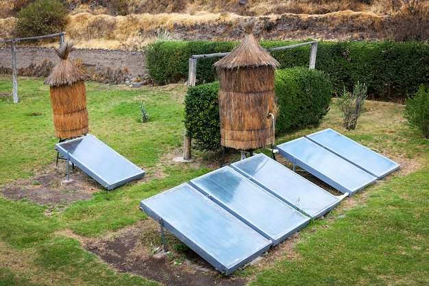 Photo chauffe-eau avec batterie solaire