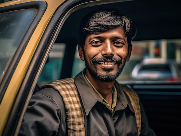 Chauffeur de taxi indien