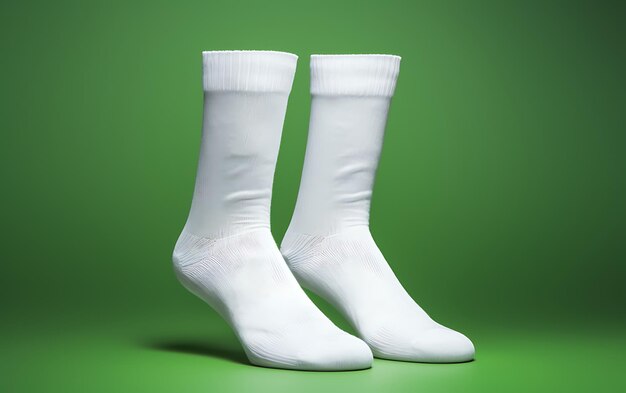 Photo des chaussettes de mock-up isolées sur le fond