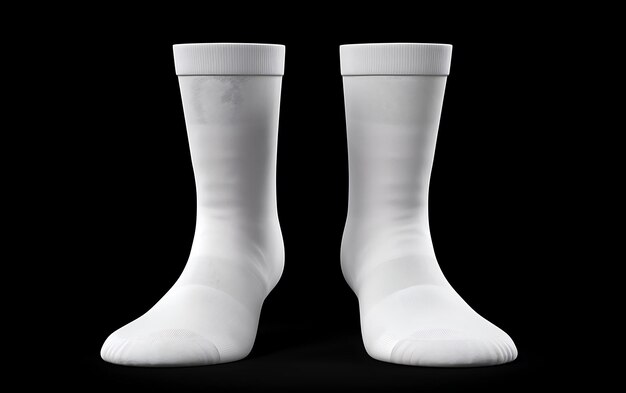 des chaussettes de mock-up isolées sur le fond