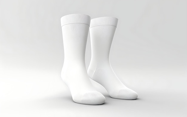 des chaussettes de mock-up isolées sur le fond