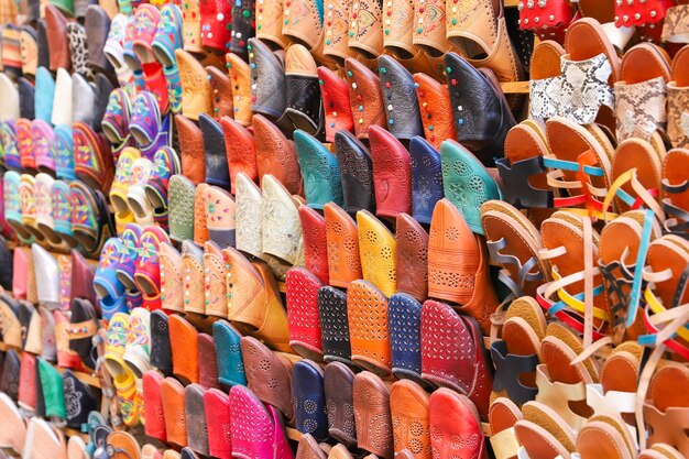 Chaussons traditionnels à Fès Maroc