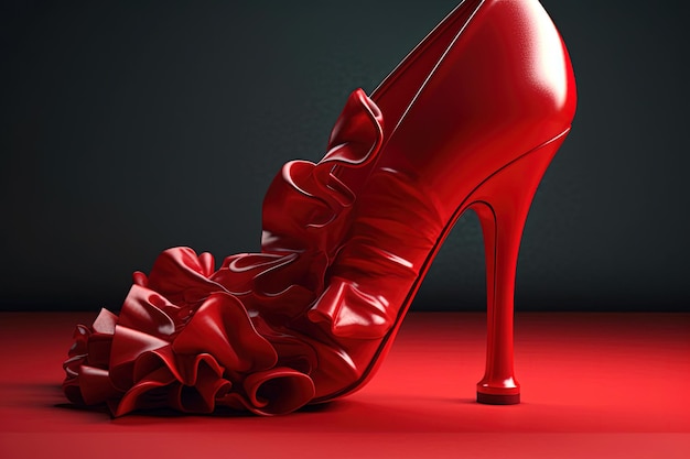 Chaussure rouge femme Generative Ai