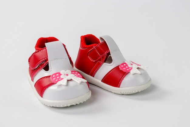 chaussures bébé fille rouge