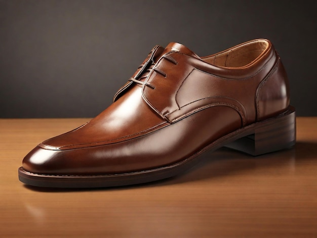 Photo chaussures de bureau en cuir brun