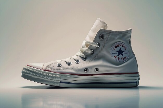 Photo des chaussures converse dans un fond blanc magique et isolé.