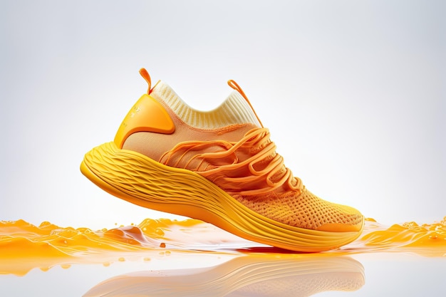 Photo chaussures de course sportives sneakers maquette illustration 3d rendu 3d