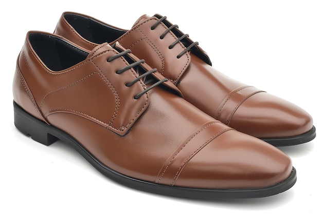 Chaussures en cuir brun