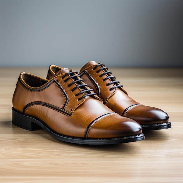 chaussures de derby en cuir pour hommes