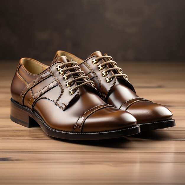 chaussures de derby en cuir pour hommes