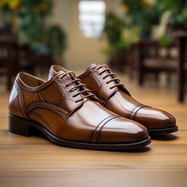 chaussures de derby en cuir pour hommes