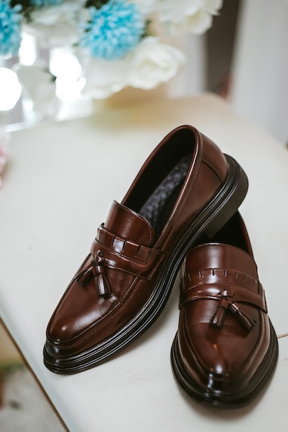 Chaussures de mariage marié (soft focus).