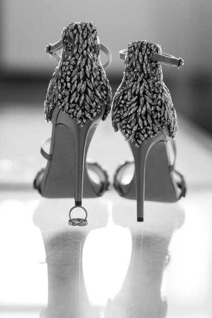 Chaussures de mariage de la mariée, belle mode