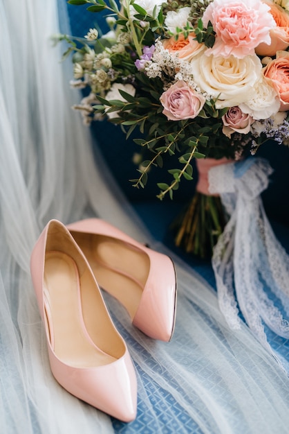 Chaussures de mariage de la mariée, belle mode