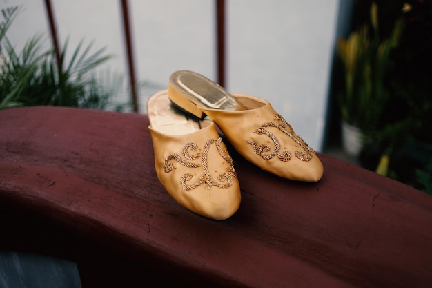 Chaussures de mariage marron luxueuses