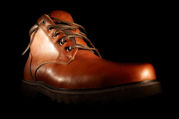 Chaussures marron d&#39;hiver.