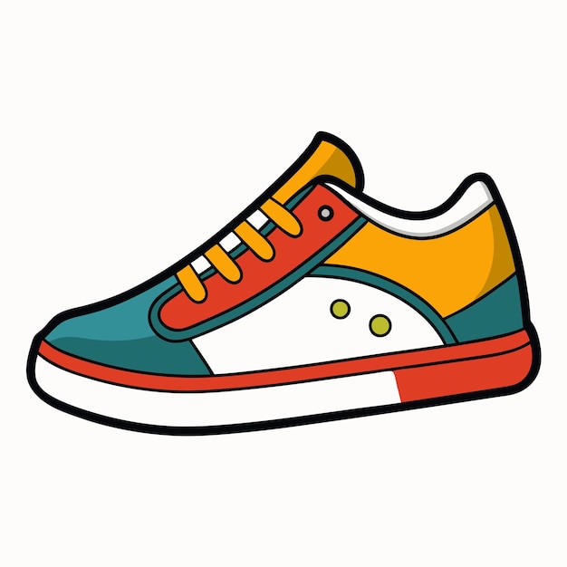 Des chaussures de skateboard vector et dessin animé illustration numérique