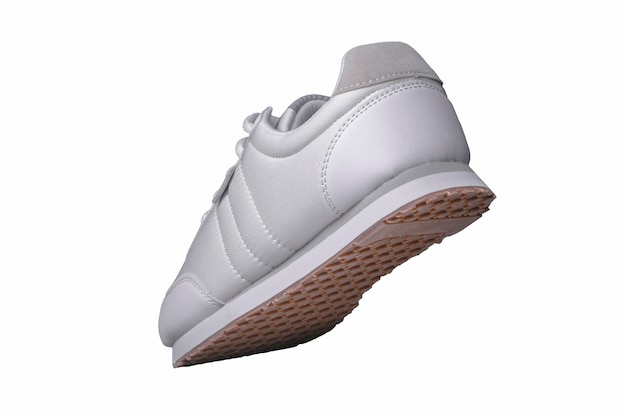 Chaussures de sport Baskets blanches en tissu avec des accents en cuir