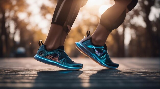 Photo chaussures et sports hologrammes pour la course de fitness et la vitesse pour le suivi de la santé en plein air future sneakers