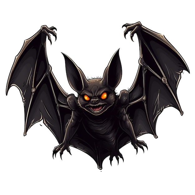 Chauve-souris d'Halloween sur fond blanc