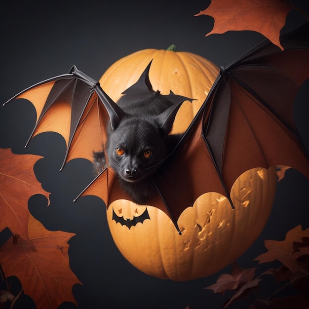 Photo la chauve-souris d'halloween