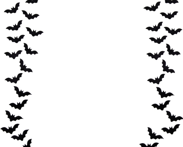 chauves-souris sur fond blanc, concept halloween