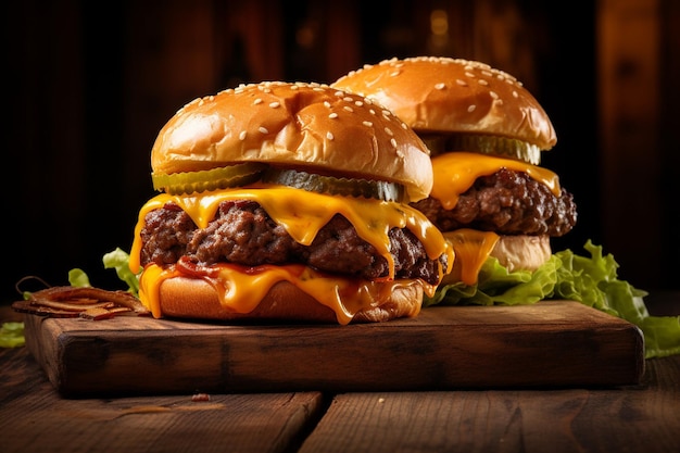 Un cheeseburger avec un verre de cola.